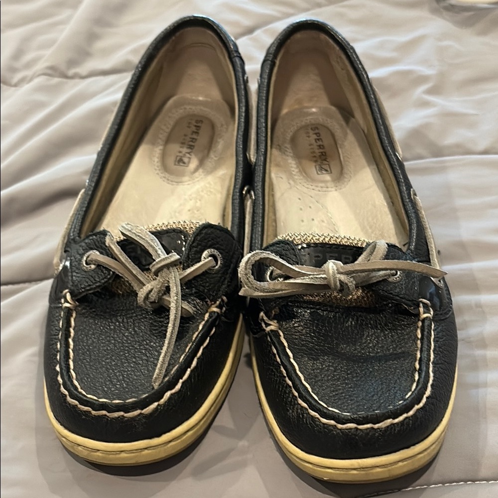 Sperry Women's Black and Tan Loafers
